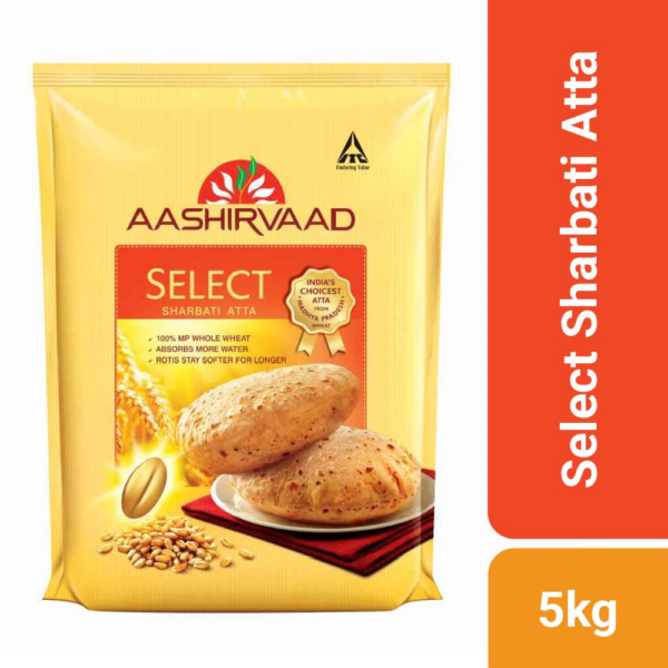Aashirvaad Select Sharbati Atta, Premium Quality, 5kg - Image 3