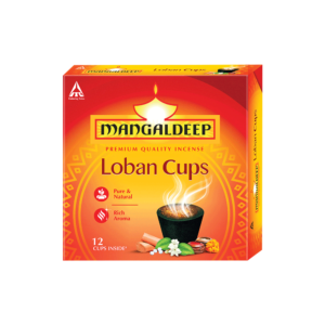 Mangaldeep Loban Cups - Purify Your Home with Natural Aroma (12 Cups)