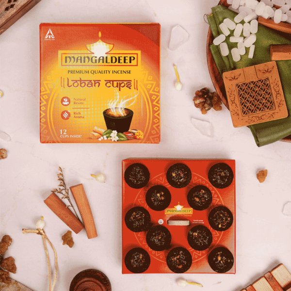 Mangaldeep Loban Cups - Purify Your Home with Natural Aroma (12 Cups) - Image 5