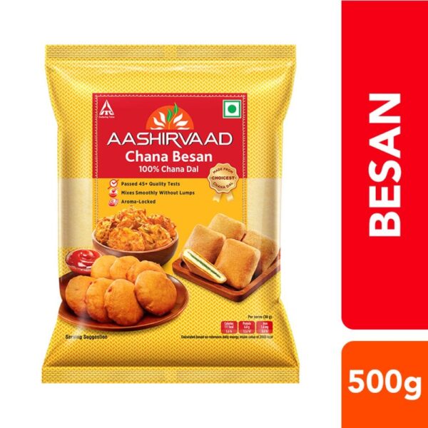 Aashirvaad, 100% Chana Dal Besan, 500 g - Image 2