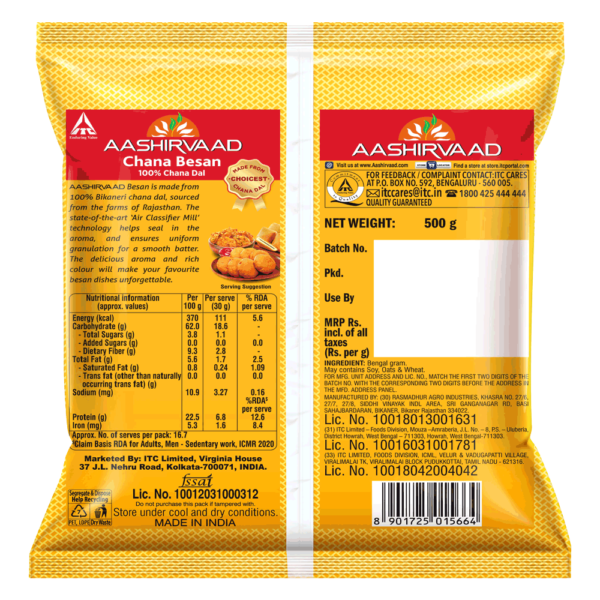 Aashirvaad, 100% Chana Dal Besan, 1000 g - Image 2