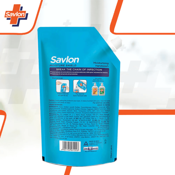 Savlon Moisture Shield Handwash Refill, 675ml - Germ Protection for All Skin Types - Image 2