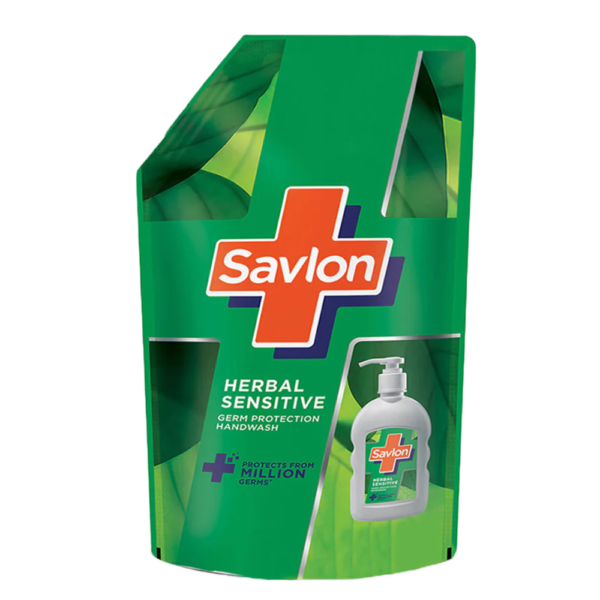 Savlon Herbal Sensitive pH balanced Liquid Handwash Refill Pouch, 675ml