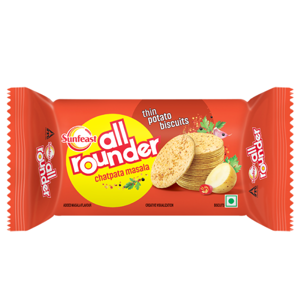 Sunfeast All Rounder Thin Potato Biscuits - Chatpata Masala, 75g